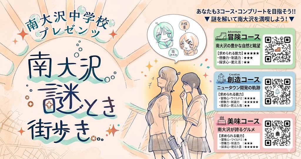 「南大沢 謎とき街歩き」3月23日リリース｜南大沢中学校プレゼンツ